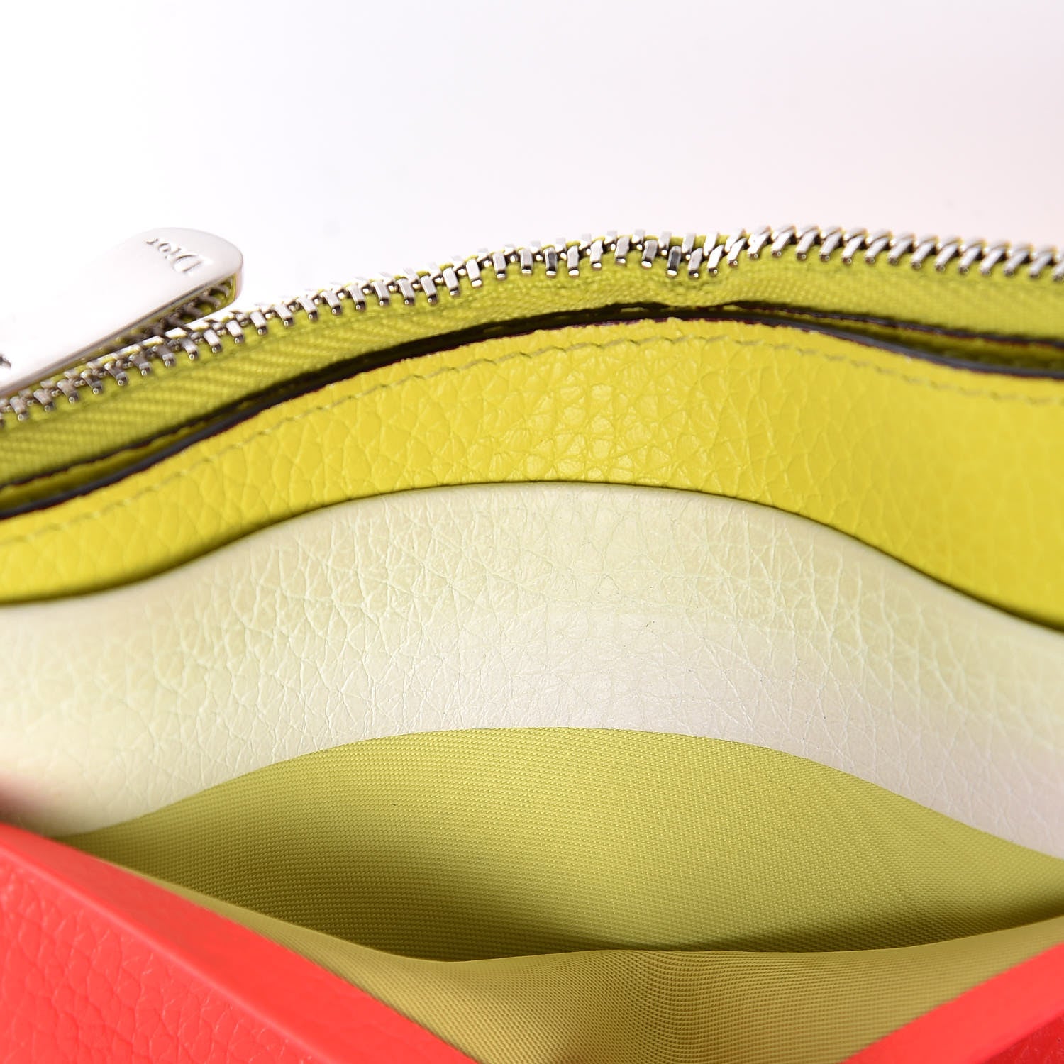 Christian Dior Bullcalf Tri-Color Diorissimo Card Holder Vert Acide 8 of 9