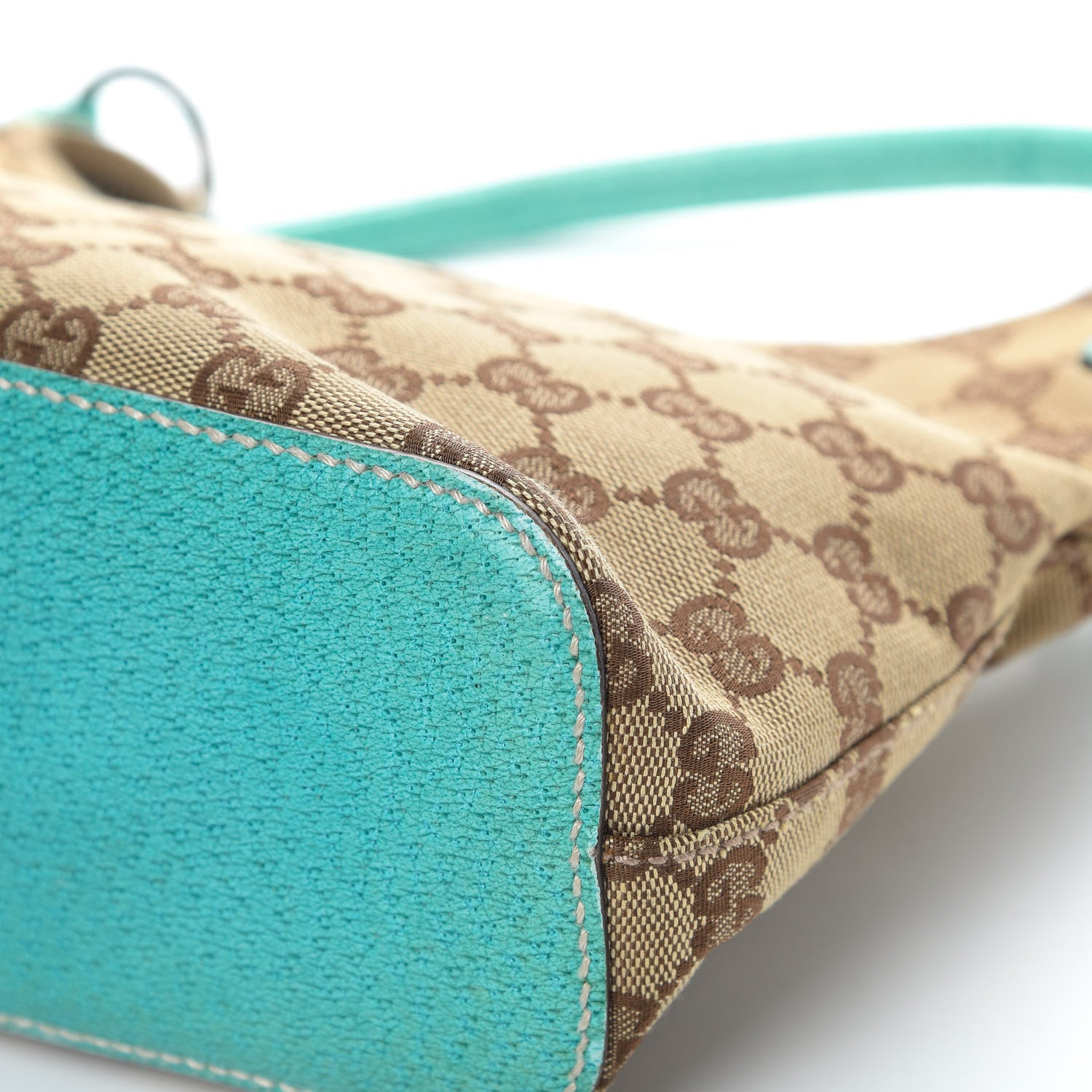 Gucci Monogram Classic Ring Hobo Turquoise 11 of 17