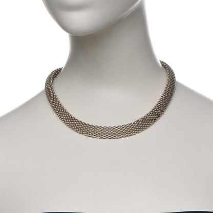 Tiffany Sterling Silver Somerset Mesh Necklace 2 of 6