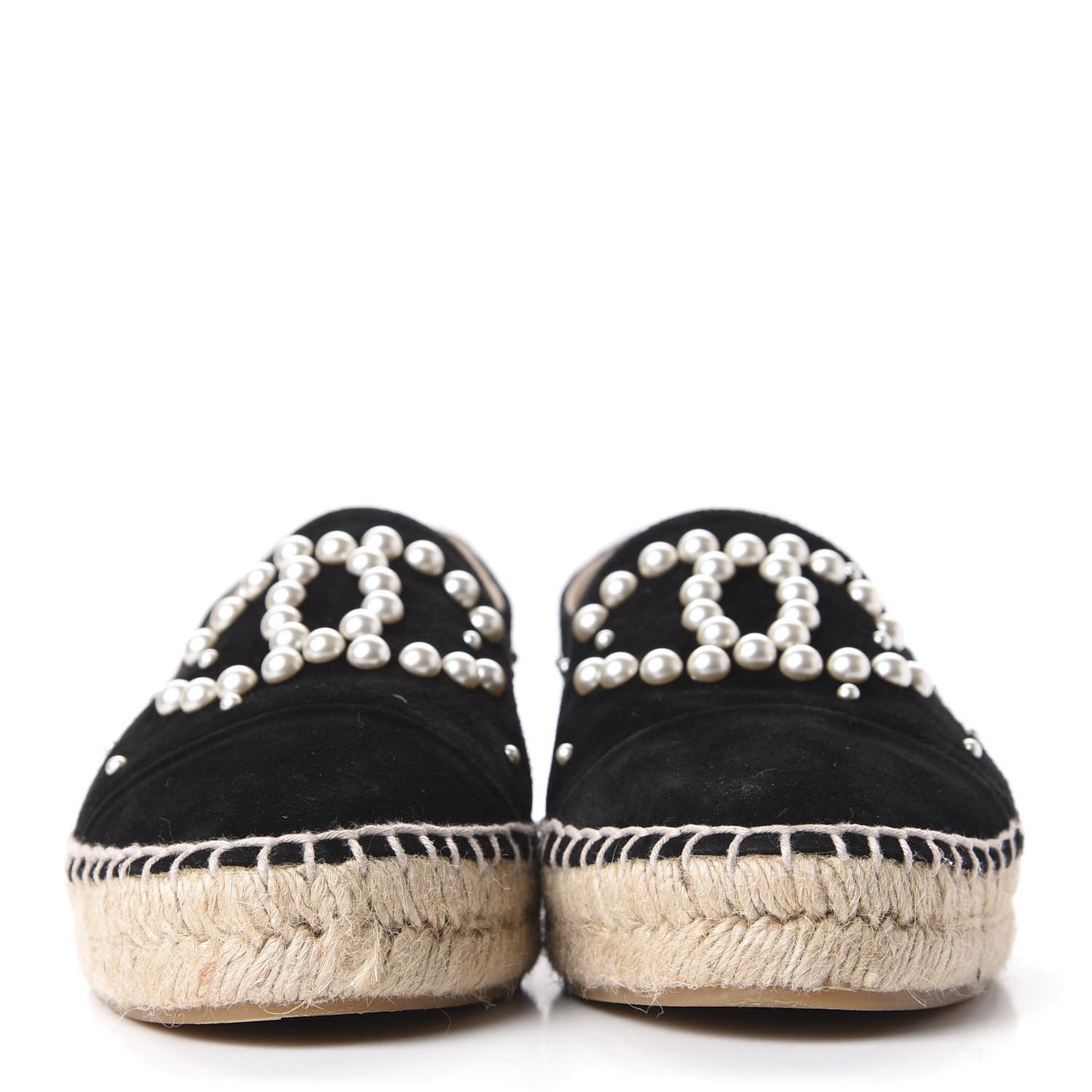 Suede Pearl CC Espadrilles 38 Black