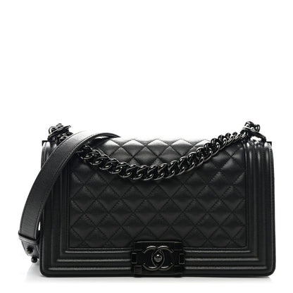Chanel Caviar Quilted Medium Boy Flap So Black 1 of 10