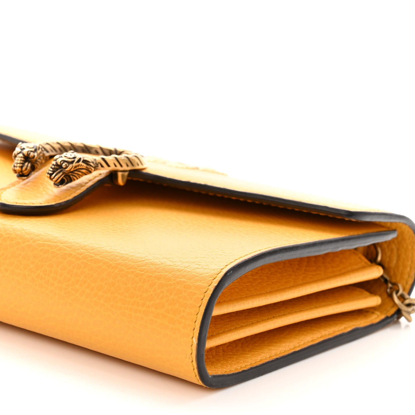 Calfskin Garden Dionysus Chain Wallet Yellow