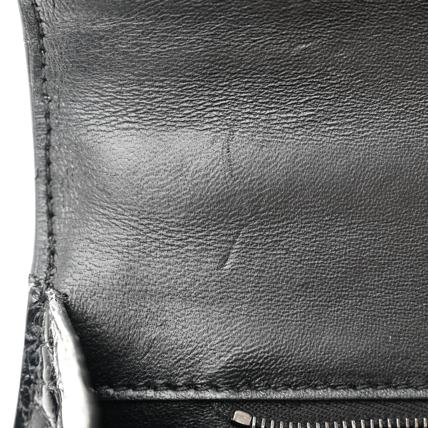 Balenciaga Shiny Calfskin Monochrome Crocodile Embossed Small Hourglass Top Handle Bag Black 11 of 16