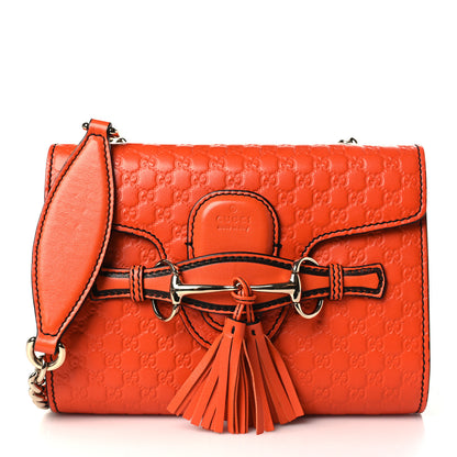 Gucci Soft Microguccissima Mini Emily Chain Shoulder Bag Sun Orange 1 of 9