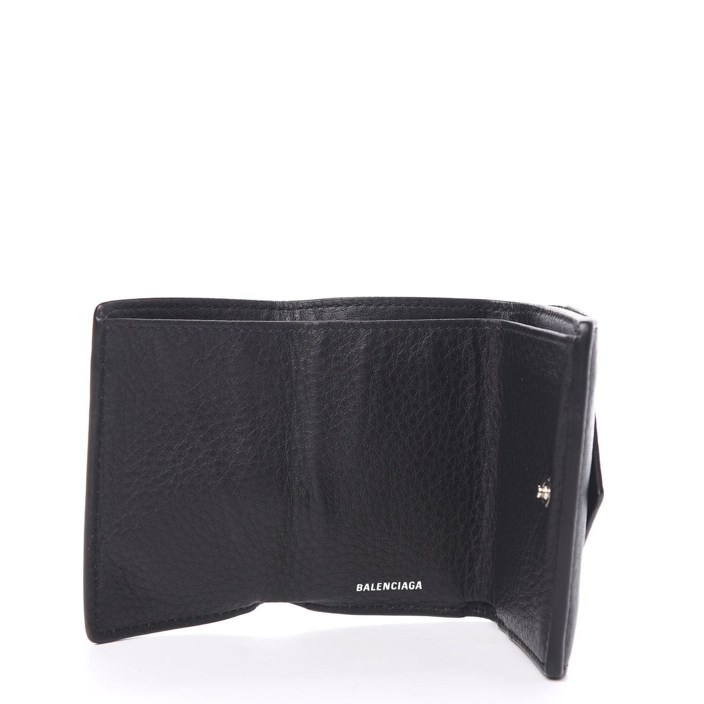 Calfskin Mini Papier Wallet Black