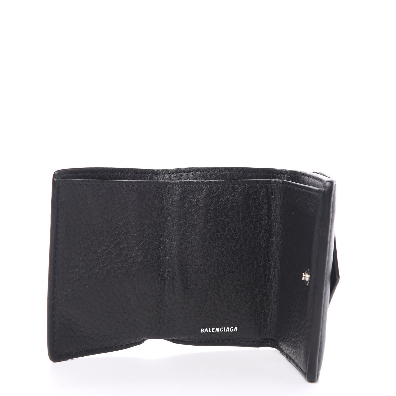 Balenciaga Calfskin Mini Papier Wallet Black 4 of 6