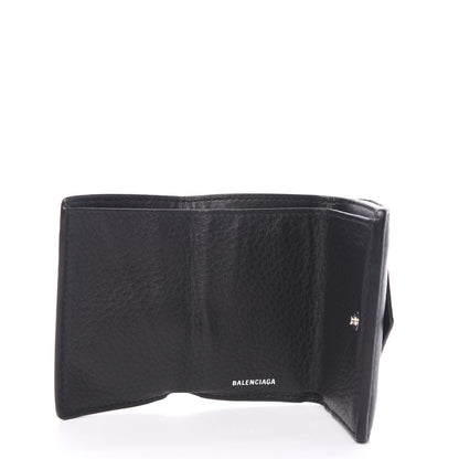 Balenciaga Calfskin Mini Papier Wallet Black 4 of 6