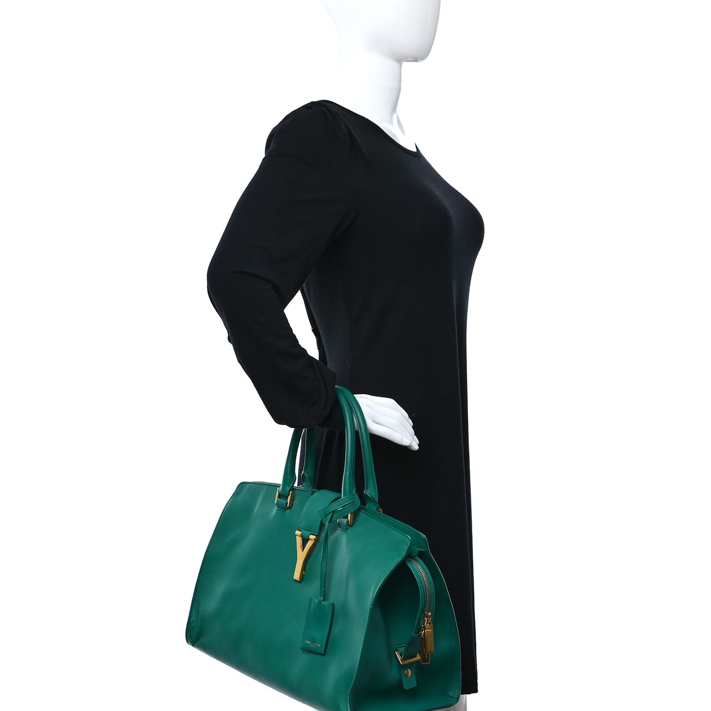 Calfskin Medium Classic Y Cabas Green
