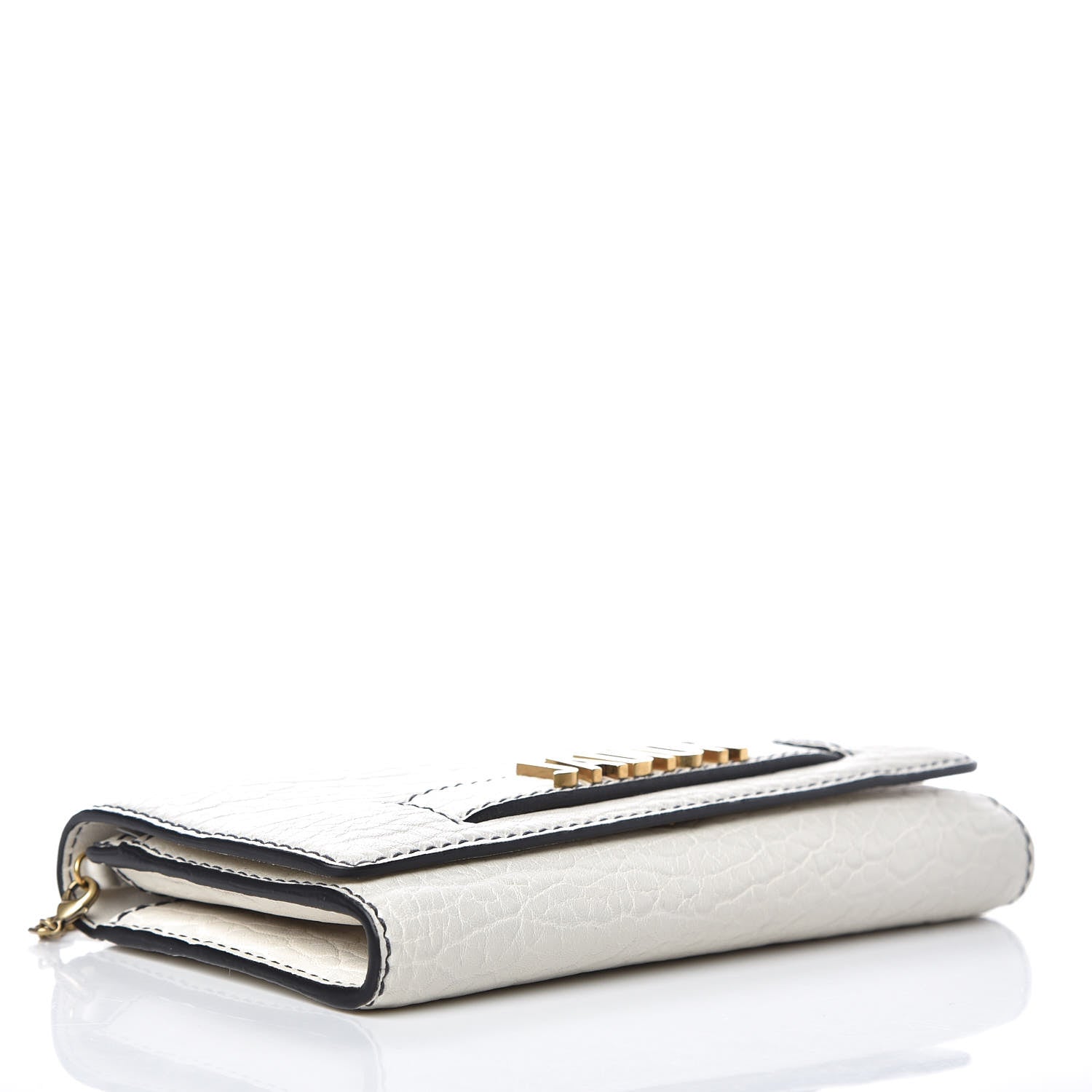 Christian Dior Grained Lambskin J'adior Croisiere Chain Wallet White 4 of 7