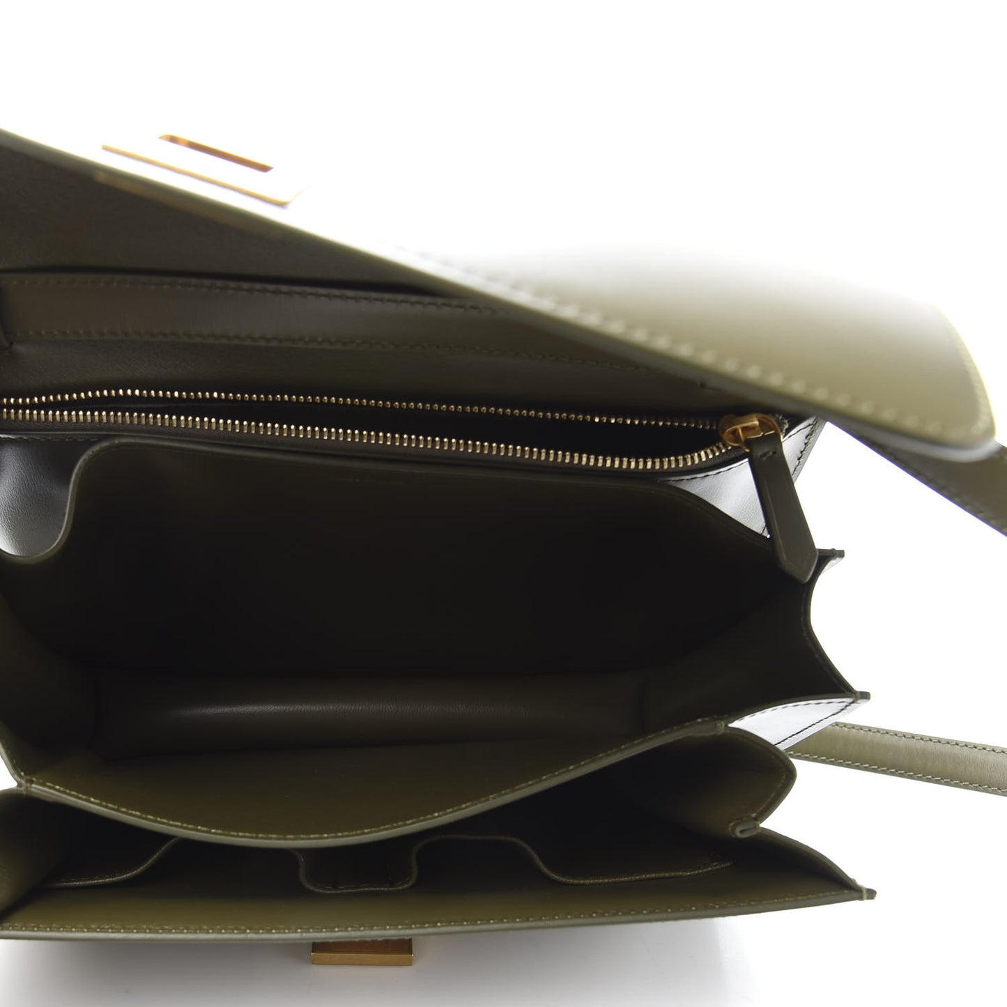 Box Calfskin Classic Box Medium Flap Bag Army Green