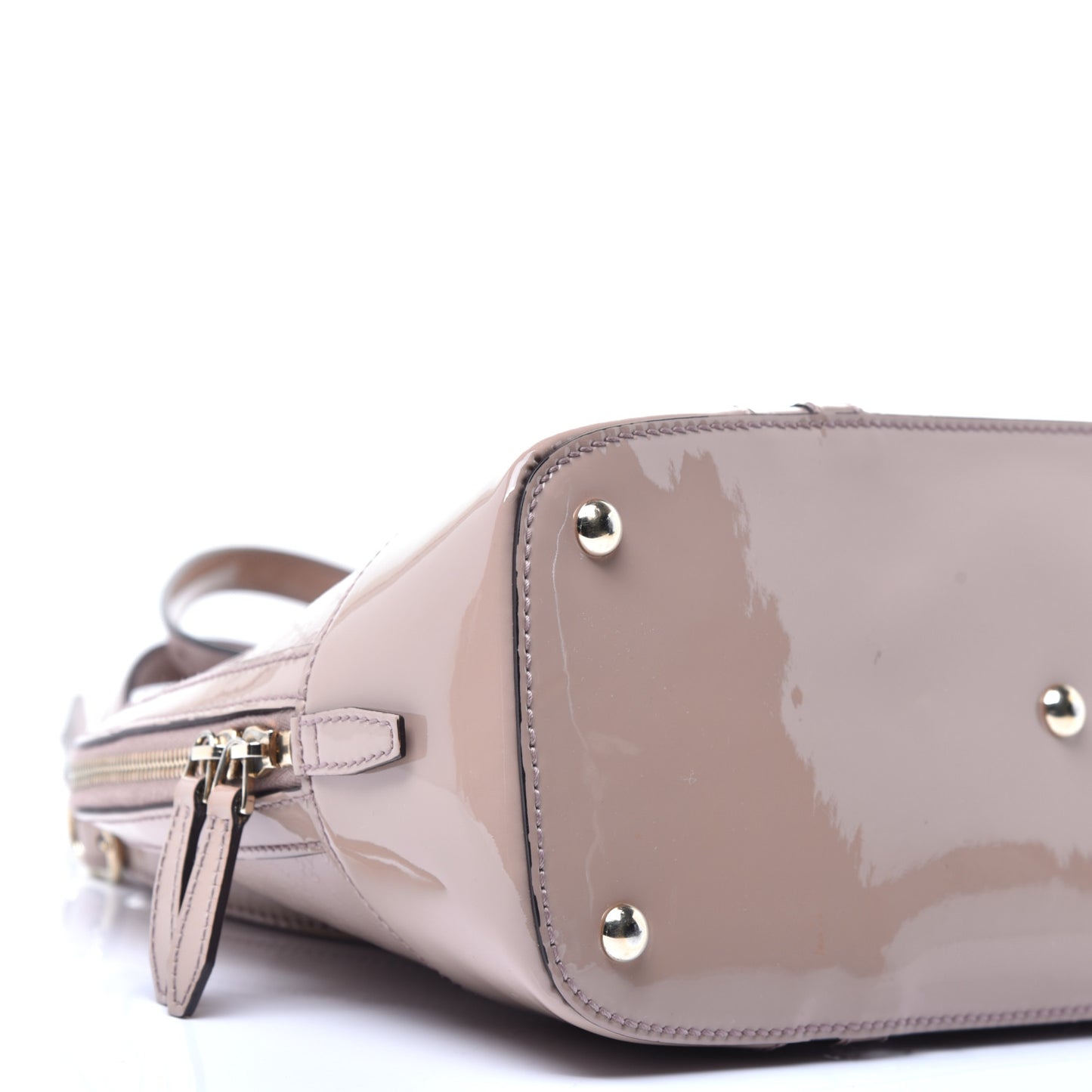 Patent Microguccissima Small Nice Top Handle Dome Bag Dark Cipria