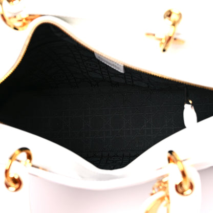 Christian Dior Patent Cannage Large Lady Dior White 5 of 10