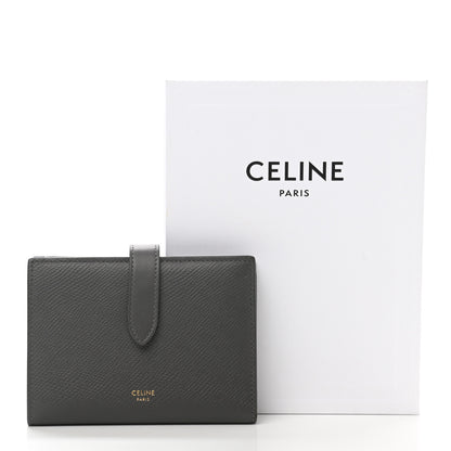 Celine Grained Calfskin Medium Multifunction Strap Wallet Pebble 8 of 8