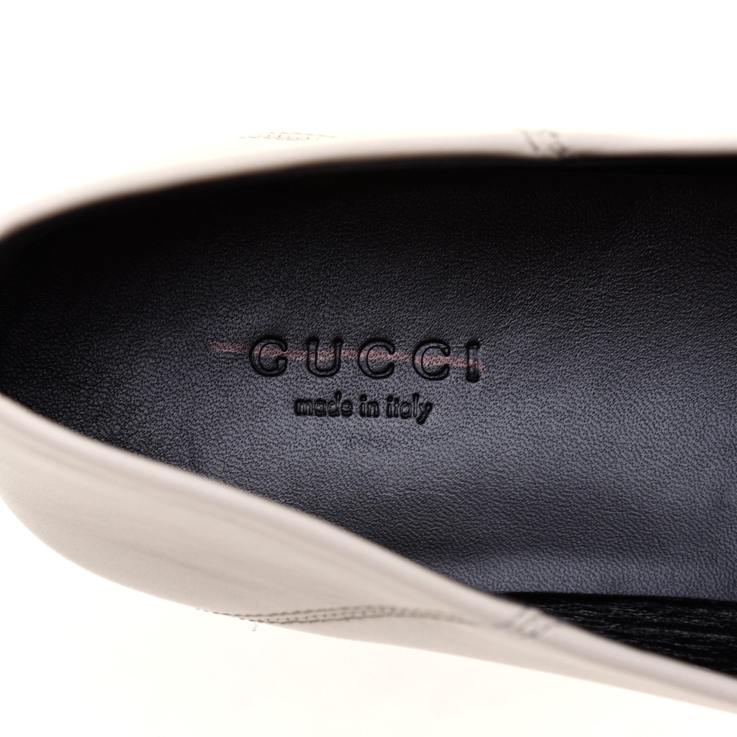 Gucci Lambskin Womens Brixton Horsebit Loafers 41 Mystic White 7 of 9