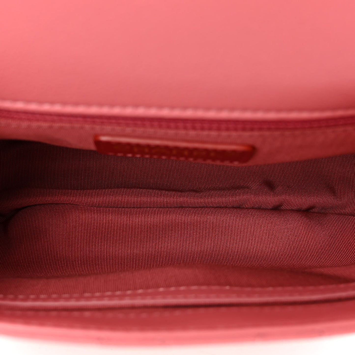 Calfskin Stitched Small Flap Bag Pink