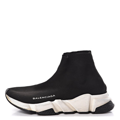 Balenciaga Neoprene Knit Womens Speed Sneakers 36 Black White 1 of 18
