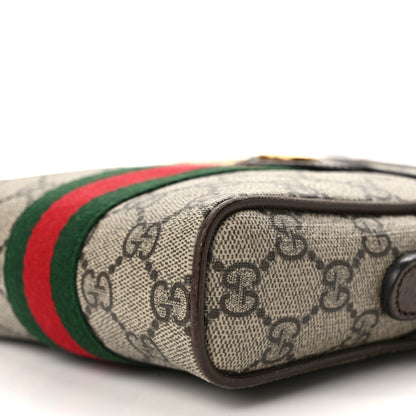 Gucci GG Supreme Monogram Web Mini Ophidia Messenger Brown 10 of 13