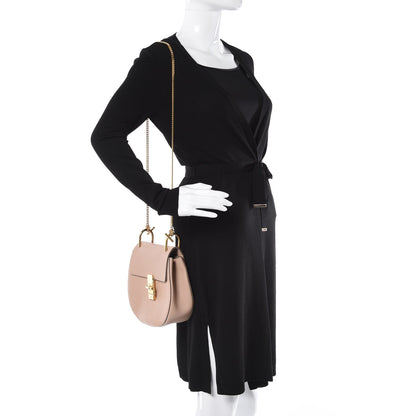 Chloe Grained Lambskin Drew Shoulder Bag Cement Pink 2 of 7