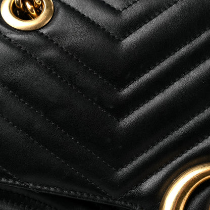 Gucci Calfskin Matelasse Medium GG Marmont Shoulder Bag Black 16 of 16