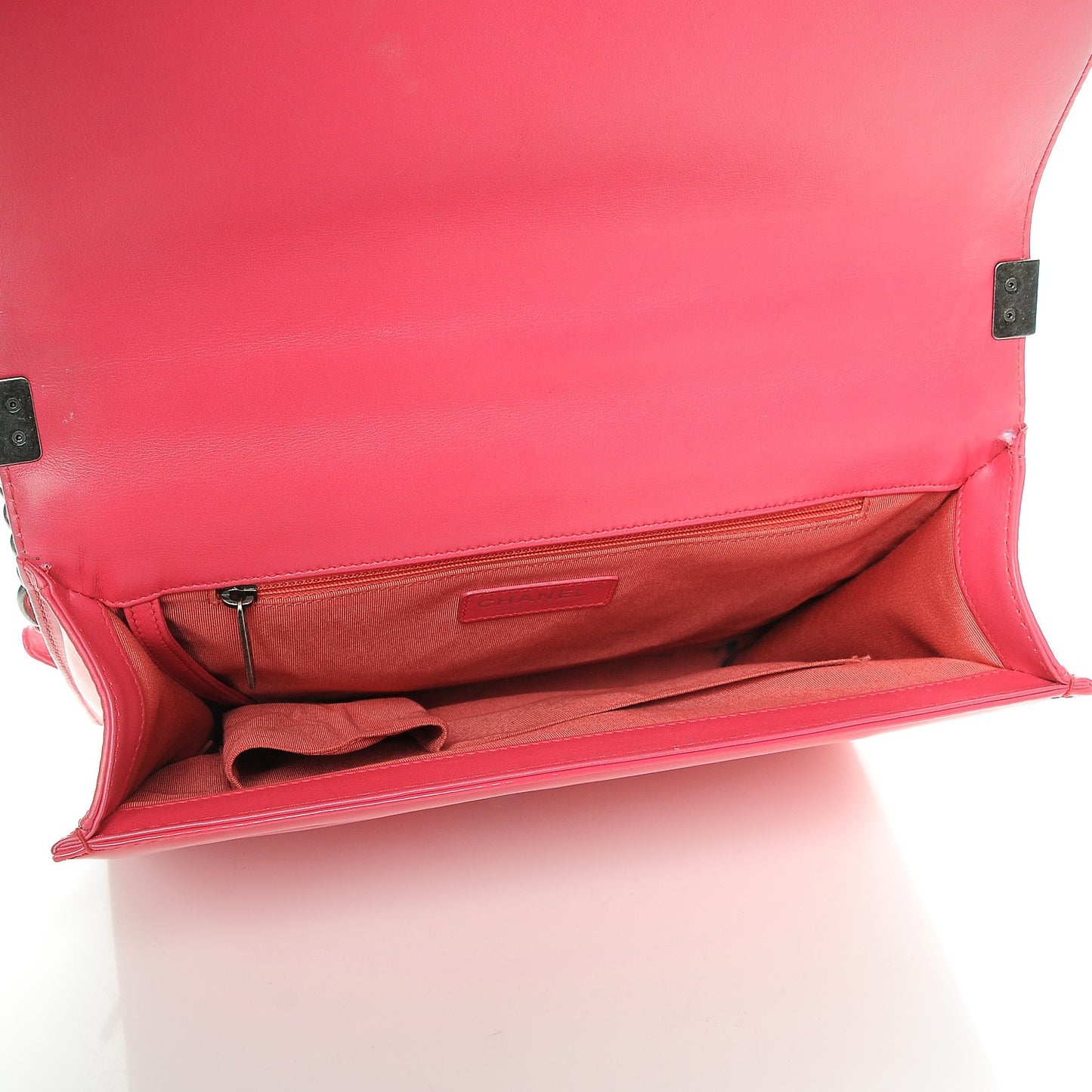 Patent Quilted Large Boy Flap Pink