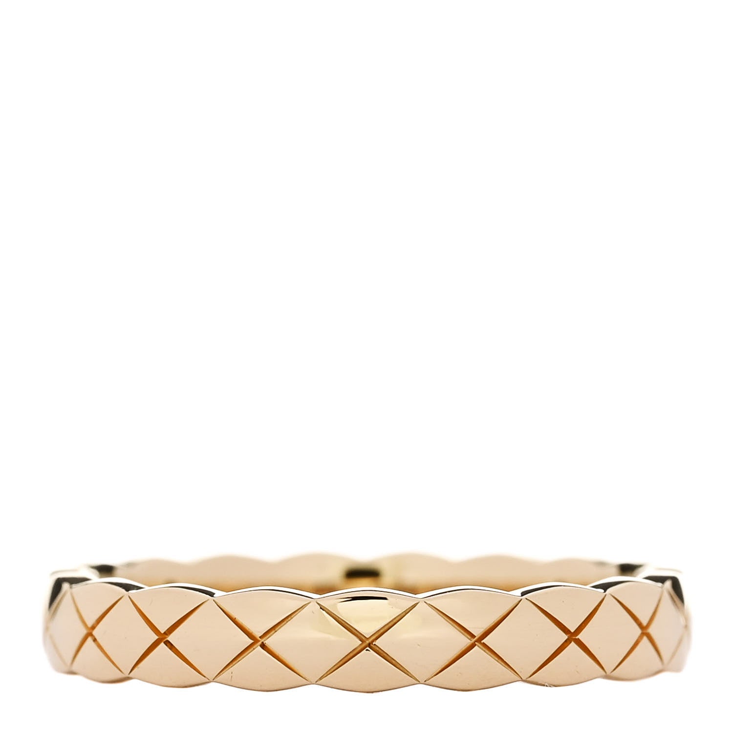 Chanel 18K Yellow Gold Mini Coco Crush Ring 56 7.5 1 of 5