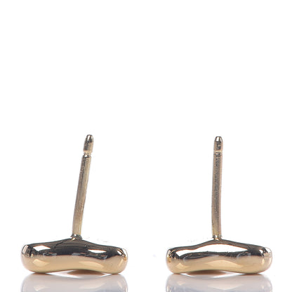 Tiffany 18K Yellow Gold 10mm Elsa Peretti Full Heart Earrings 5 of 5
