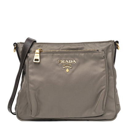 Prada Tessuto Nylon Saffiano Pocket Messenger Bag Mimetico 1 of 10