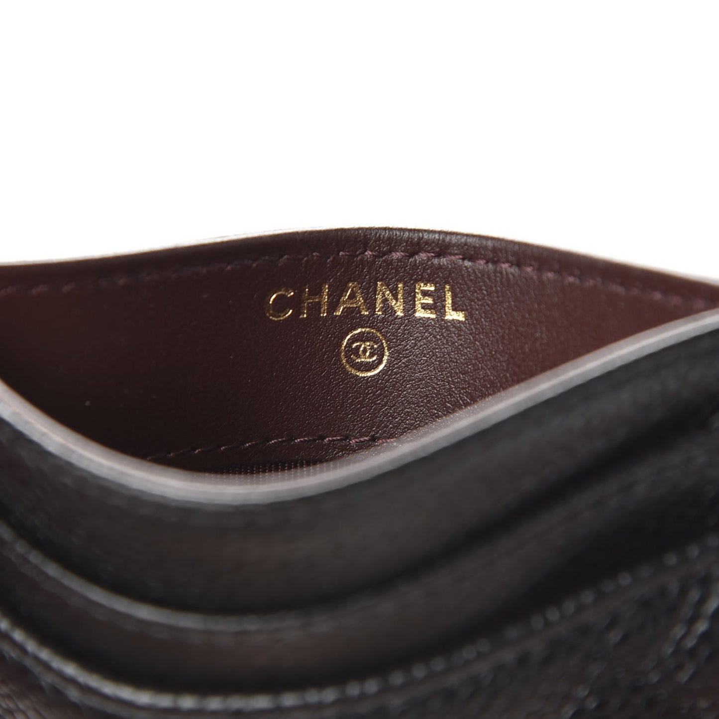 Caviar Quilted Card Holder Black