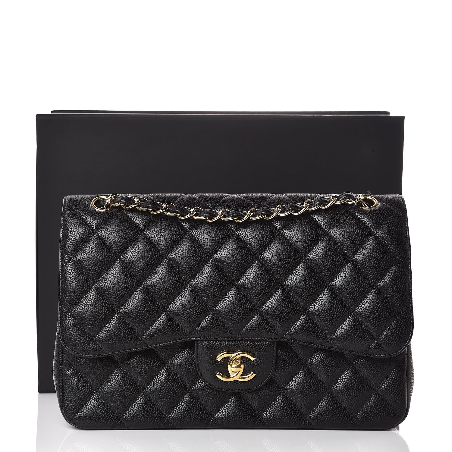 Chanel Caviar Quilted Jumbo Double Flap Black 11 of 11
