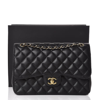 Chanel Caviar Quilted Jumbo Double Flap Black 11 of 11