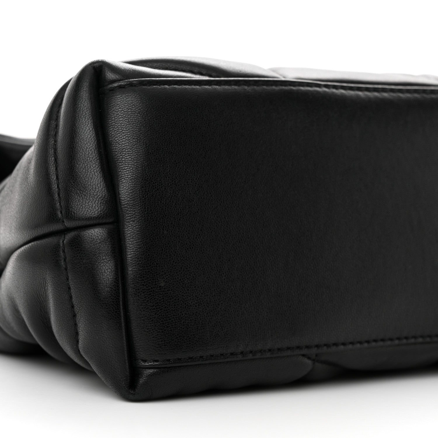Saint Laurent Lambskin Quilted Small Loulou Puffer Monogram Chain Satchel Black 8 of 9