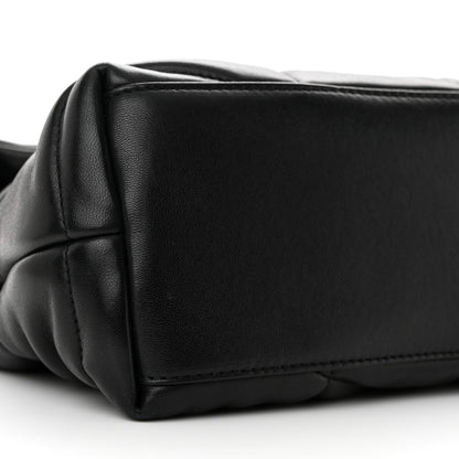 Saint Laurent Lambskin Quilted Small Loulou Puffer Monogram Chain Satchel Black 8 of 9