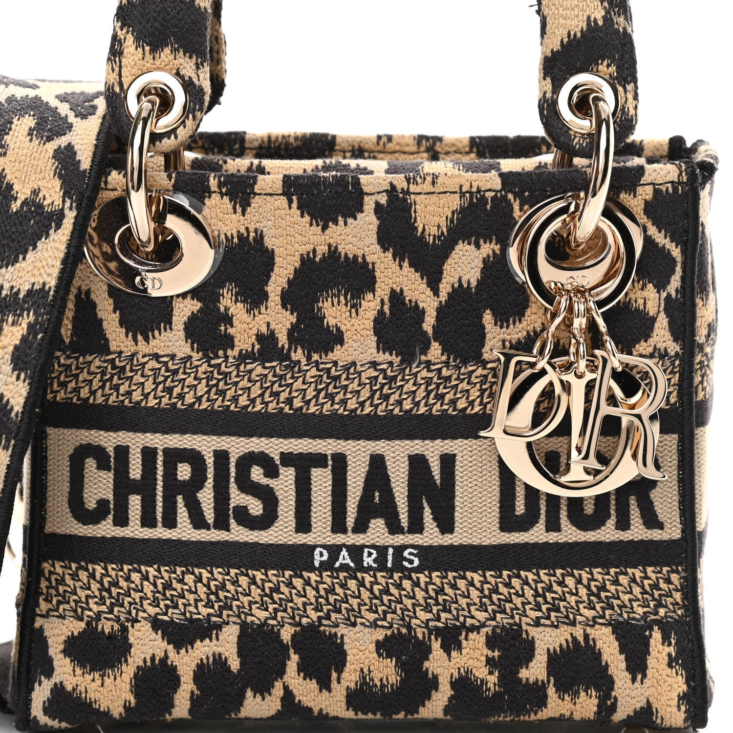 Christian Dior Canvas Mini Mizza Embroidered Lady D-Lite Beige Multicolor 8 of 14
