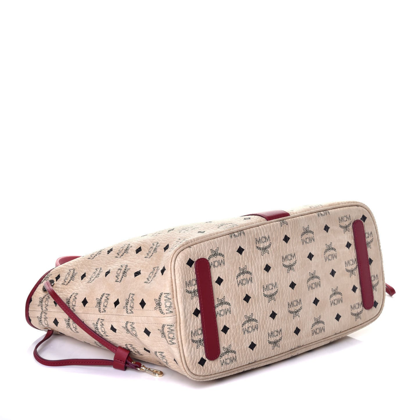 Visetos Medium Liz Reversible Shopper Tote Beige Red