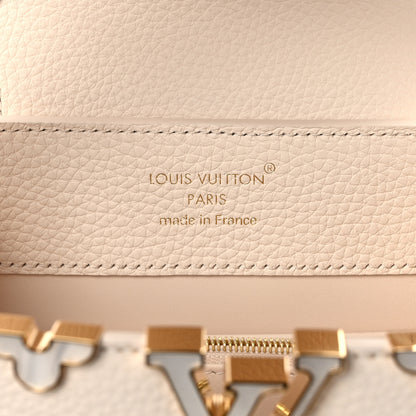 Louis Vuitton Taurillon Mother of Pearl Flowers Capucines BB Creme Nacre 6 of 11