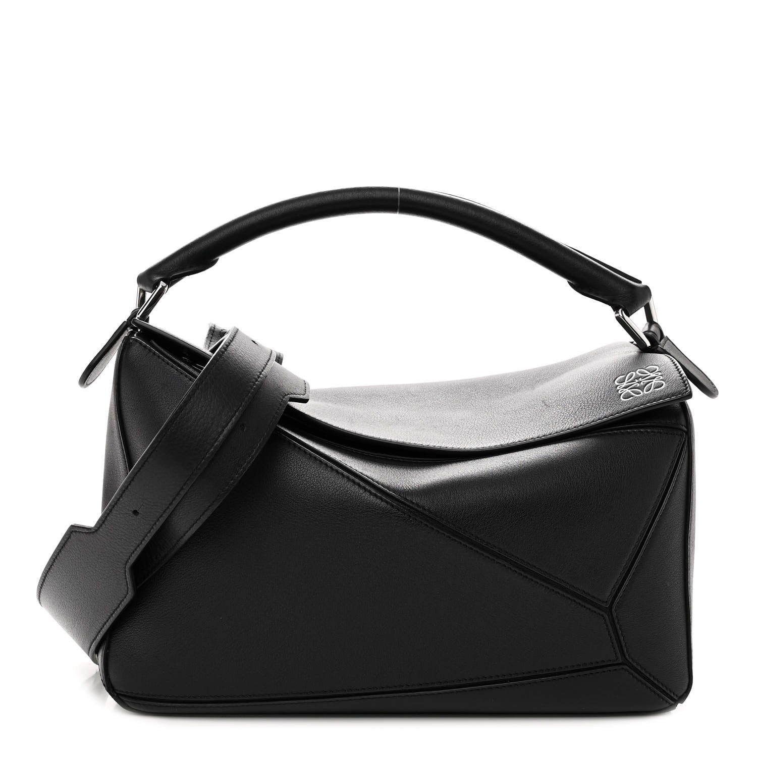 Loewe Calfskin Medium Puzzle Bag Black 1 of 9