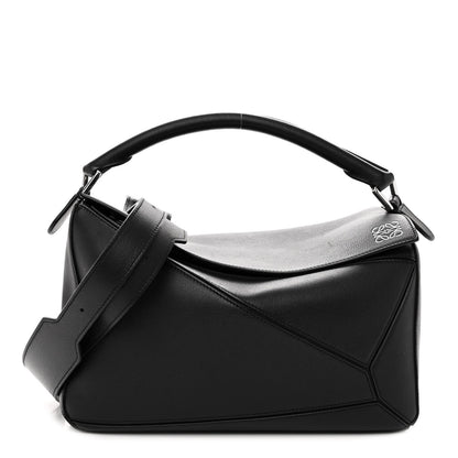 Loewe Calfskin Medium Puzzle Bag Black 1 of 9