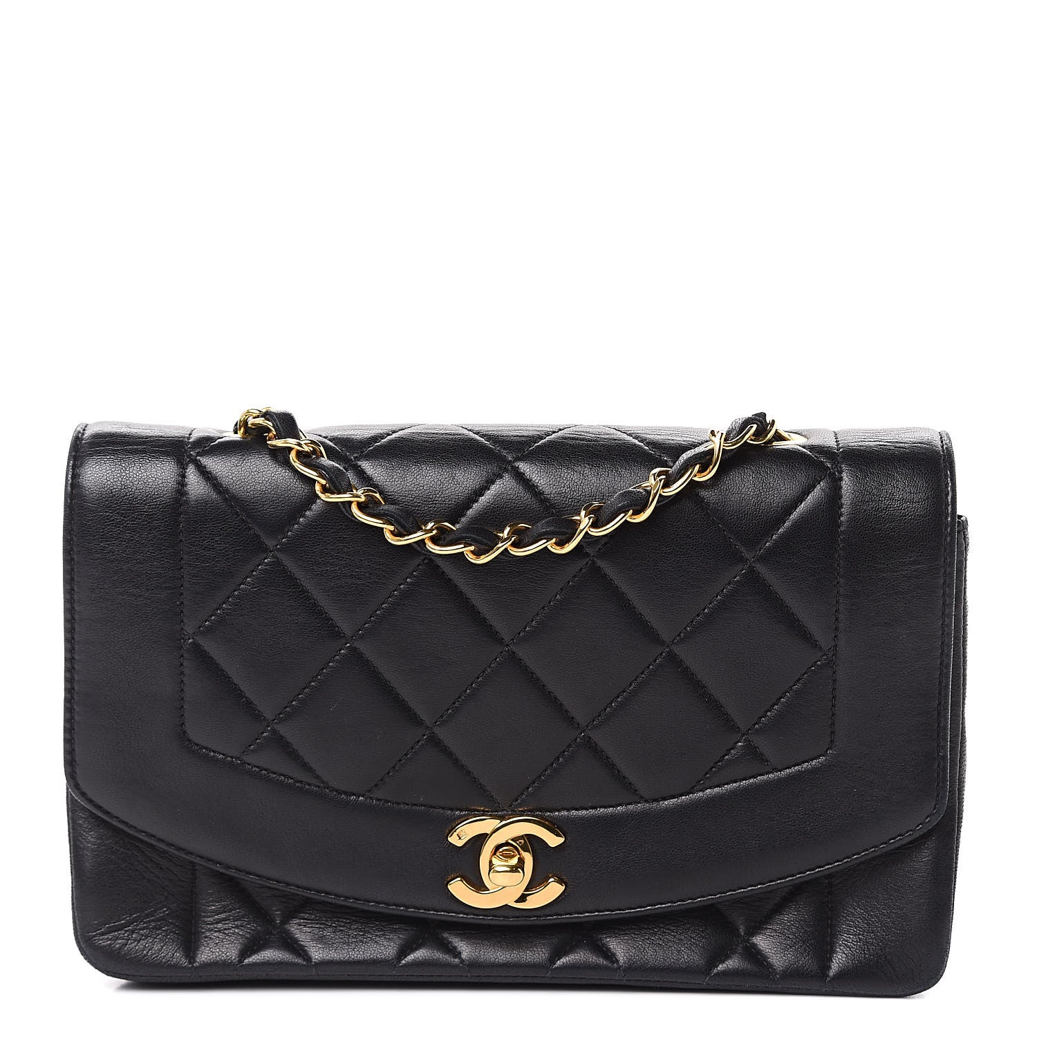 Chanel Lambskin Quilted Small Single Flap Bag Black 1 of 15
