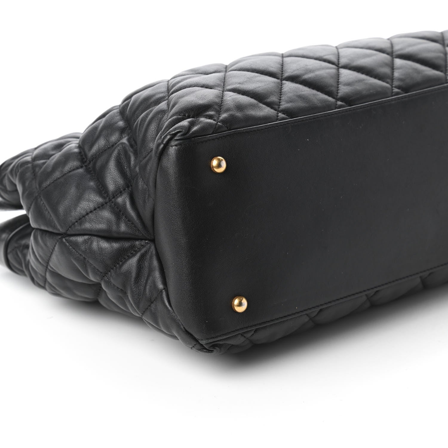 Chanel Calfskin Quilted Large Soft Elegance Tote Black 6 of 10