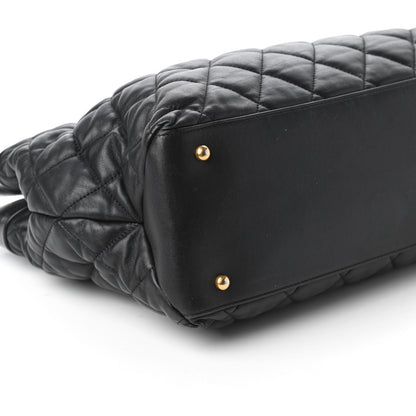 Chanel Calfskin Quilted Large Soft Elegance Tote Black 6 of 10