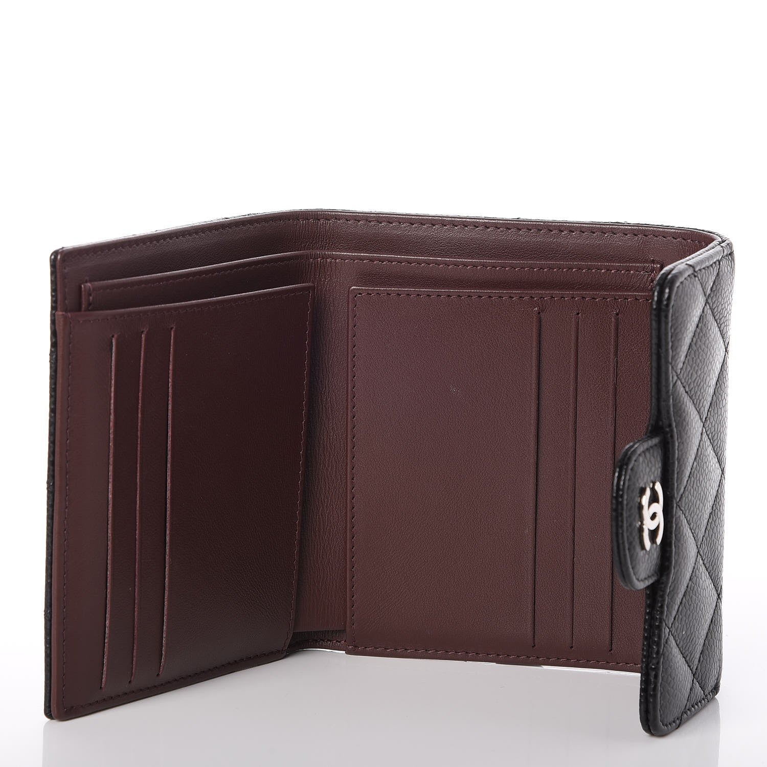 Chanel Caviar Quilted Compact Flap Wallet Black 5 of 8