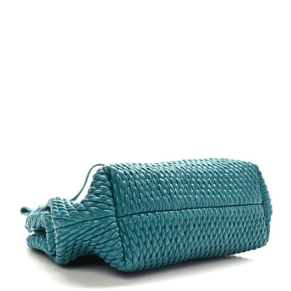 Bottega Veneta Lambskin Knit Small The Point Triangle Bag Mallard 4 of 8