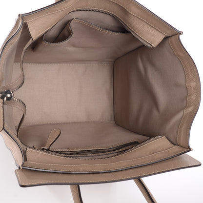 Celine Drummed Calfskin Mini Luggage Dune 5 of 8