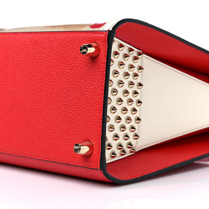 Christian Louboutin Loubi Kraft PVC Patent Calfskin Empire Medium Paloma Kraft Latte 8 of 9