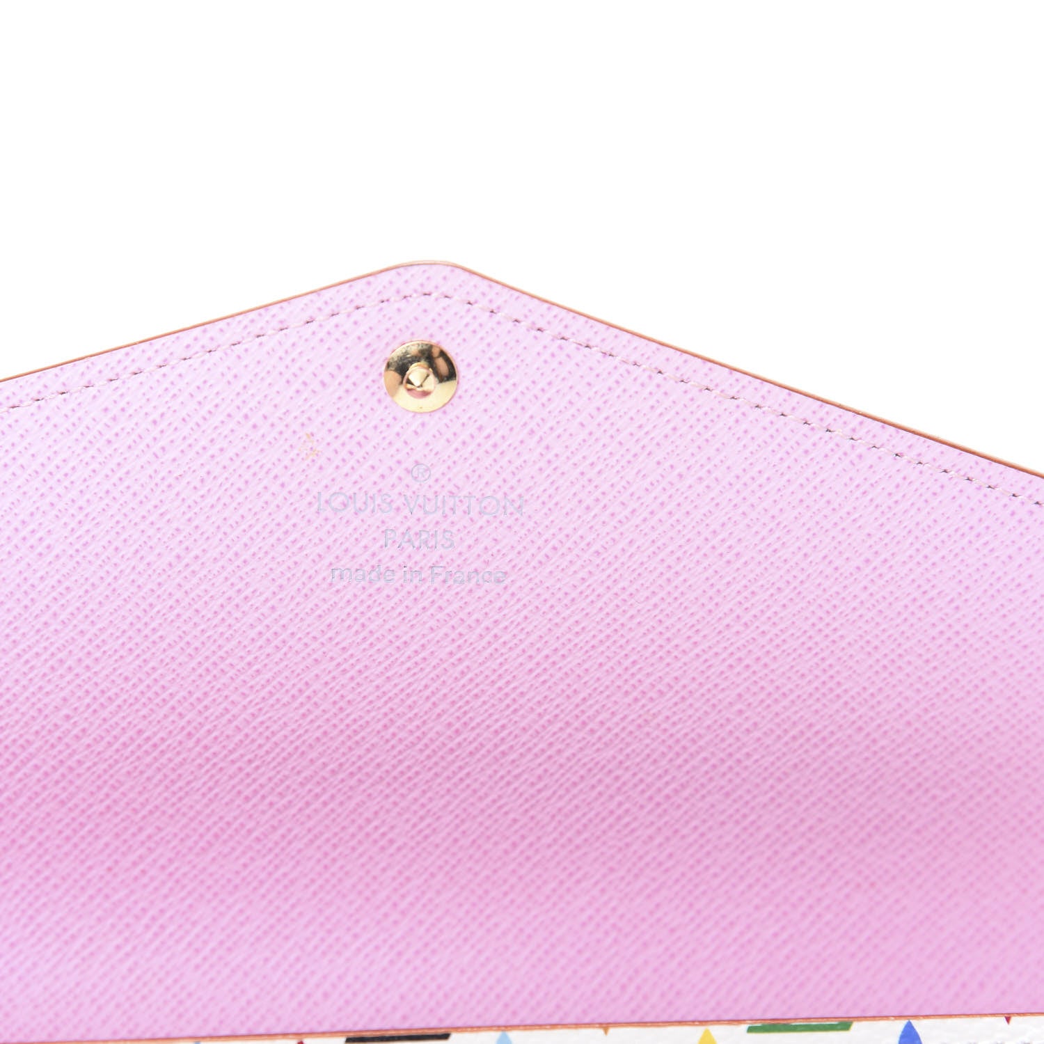 Louis Vuitton Monogram Multicolor Sarah Wallet NM White Litchi 6 of 7