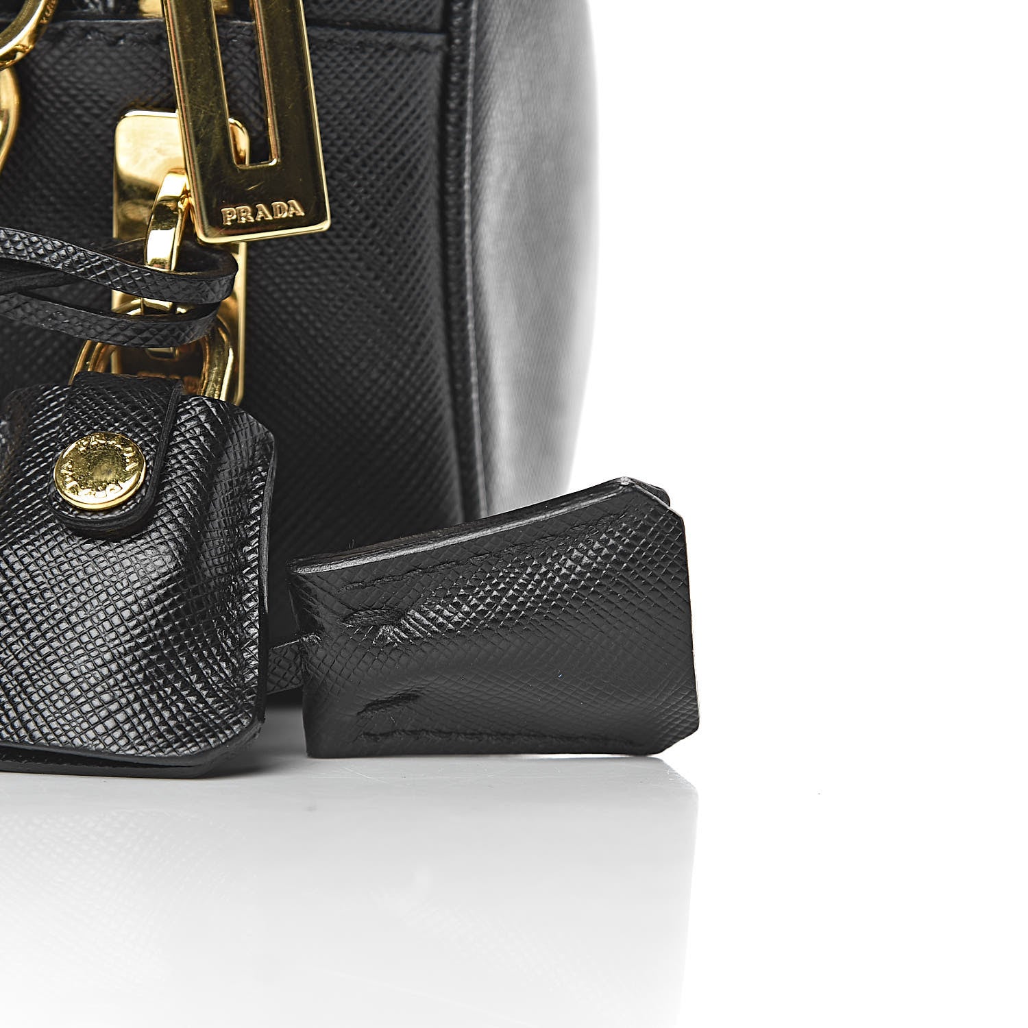Prada Saffiano Small Camera Crossbody Bag Black 10 of 13
