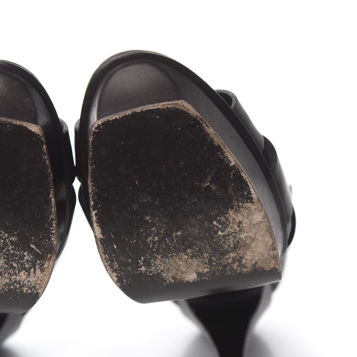 Saint Laurent Calfskin Tribute 105 Platform Sandals 40.5 Dark Brown 12 of 16