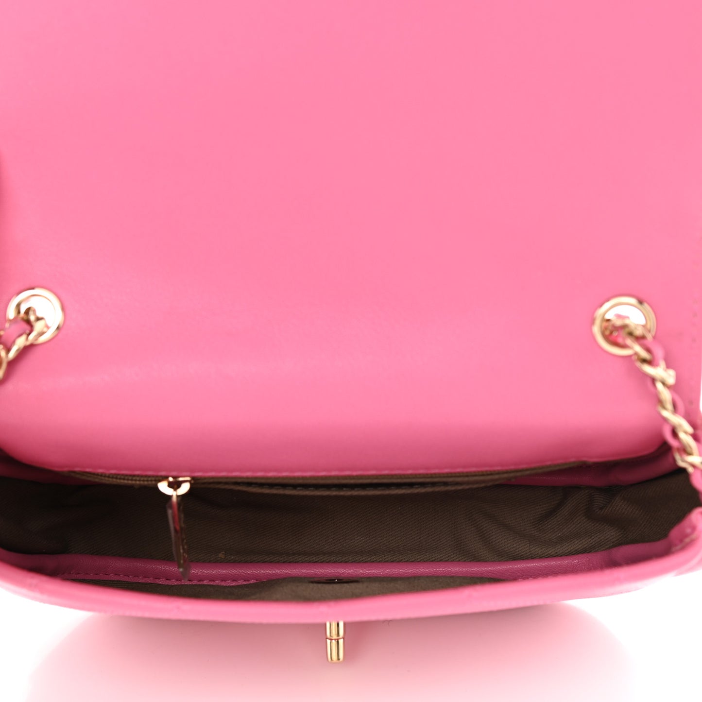 Goatskin Stitched Casual Trip Single Flap Pink