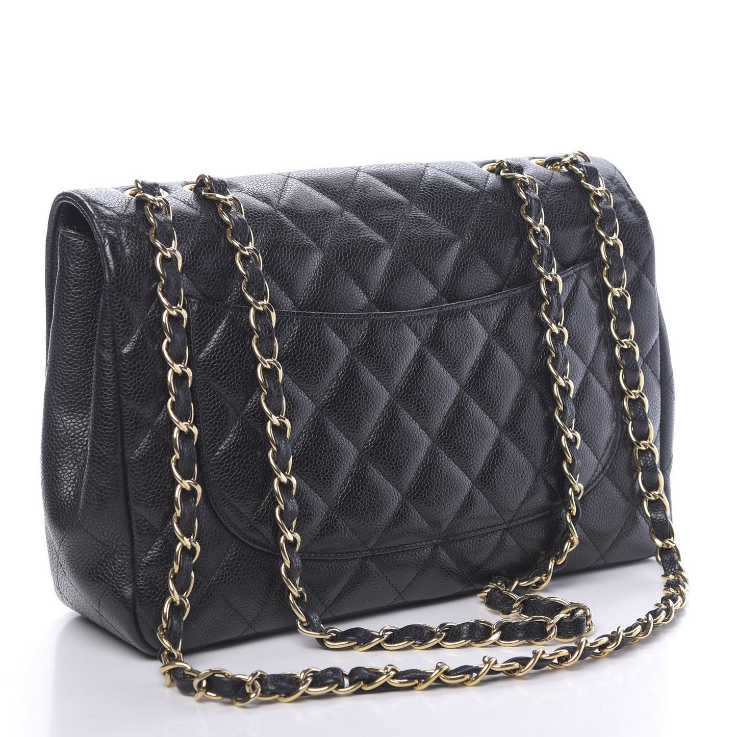 Caviar Quilted Jumbo Single Flap Black