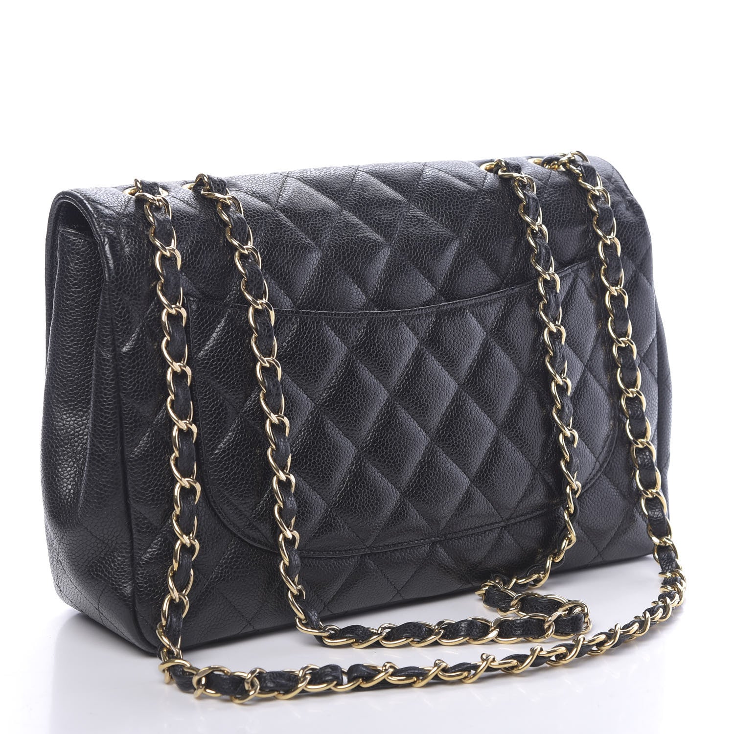 Chanel Caviar Quilted Jumbo Single Flap Black 3 of 11
